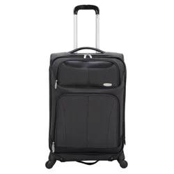 Skyline Softside Checked Spinner 5pc Luggage Set - Black